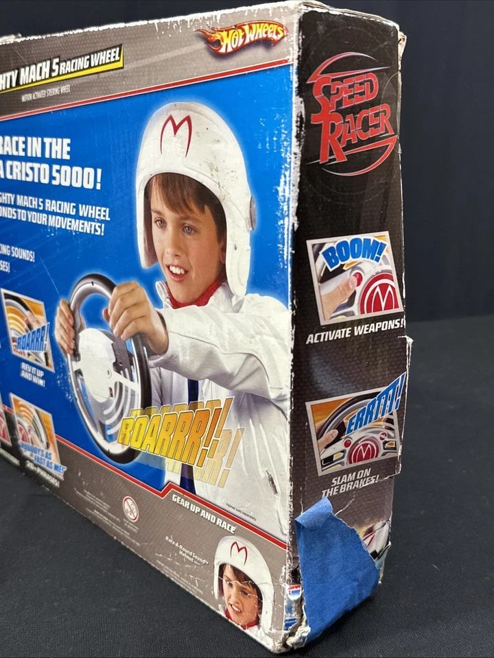 Hotwheels Speed Racer Mighty Mach 5 2007 rueda de carreras sonidos activados por movimiento Foto 4 de 4