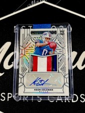 2024 Obsidian Keon Coleman White Contra Jumbo Jersey Auto RPA SP Rookie RC Bills