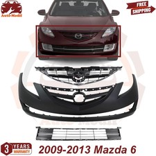 Front Bumper Cover Grille Assembly Kit For 2009-2013 Mazda 6
