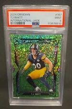 2024 Panini Obsidian T.J. Watt #167 International Jade PSA 9 (SC58)