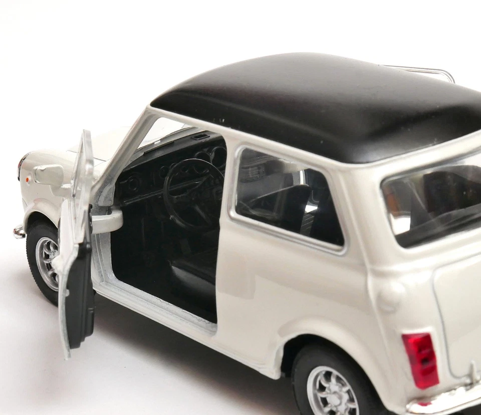 Mini Cooper 1300 British Family Car Model Diecast Toy White1:34-1:39 Scale Welly - Image 2 of 4