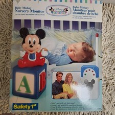 Disney Safety First Mickey Mouse Nursery Baby Monitor Night Light Vintage 1994