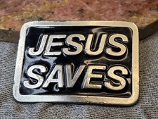 Jesus Saves Made In USA NO1126 Instyle 1978 Belt Buckle -RARE 