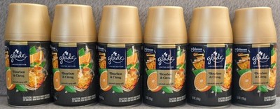 6 Glade Automatic Spray Refills, Aged Bourbon & Citrus, Limited Fireside Oak Oil