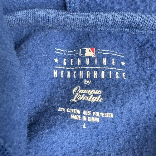 Chicago Cubs Full Zip Long Sleeve Hoodie Blue Unisex L - Picture 5 of 9