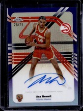 2025-26 Topps Chrome Asa Newell Next Signature RC Purple Refractor Auto 28/75
