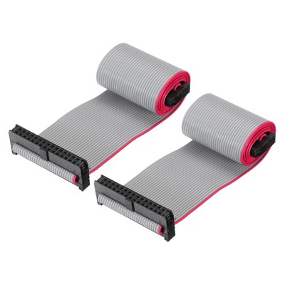 IDC 30-poliges Flachbandkabel, 2,0 mm Pitch FC zu FC Stecker, 30 cm Länge, graue