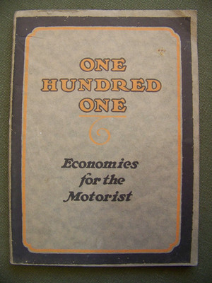 1922 One Hundred One Economies for the Motorist by Tide Water Oil Co. VEEDOL OIL