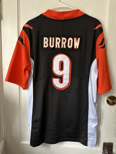 Joe Burrow Cincinnati Bengals Jersey Adult Med NFL #9 Authentic Brand Stitched