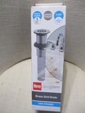 Oatey Brass Grid Drain 1-1/4 Inch Chrome Finish Bathroom Sink