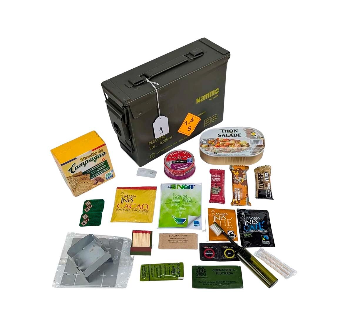 PACK MRE Militar + caja estanca (Caja 1)
