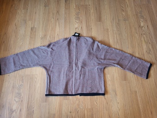 Off the 5th St. John Collection Light Coral Navy Cardigan SZ 10 NWT Value $795, - Afbeelding 12 van 12