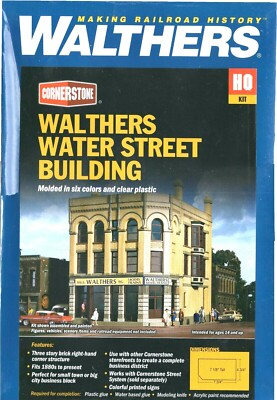 #ad #ad HO Scale Walthers Cornerstone 933 4203 Water Street Building Kit $36.53