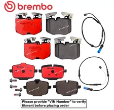 Front & Rear Brake Pad Set OE Brembo Ceramic +Sensor for BMW X4 M40i xDrive30i