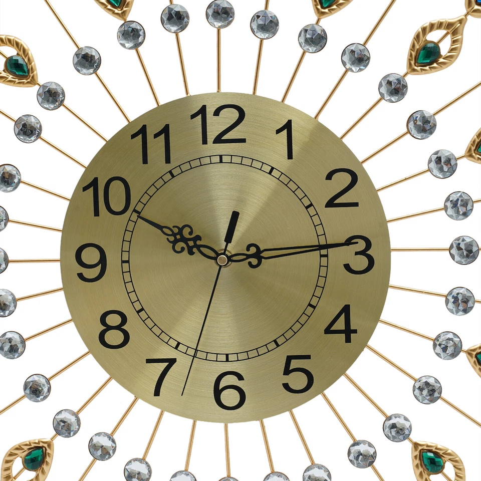 26.4'' Modern 3D Large Wall Clock Metal Watch Art Design Home Living Room Decor - Image 2 of 4