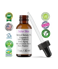 RETINOL VITAMIN A 5% + HYALURONIC ACID + Vitamin E - WRINKLE CREAM / SERUM