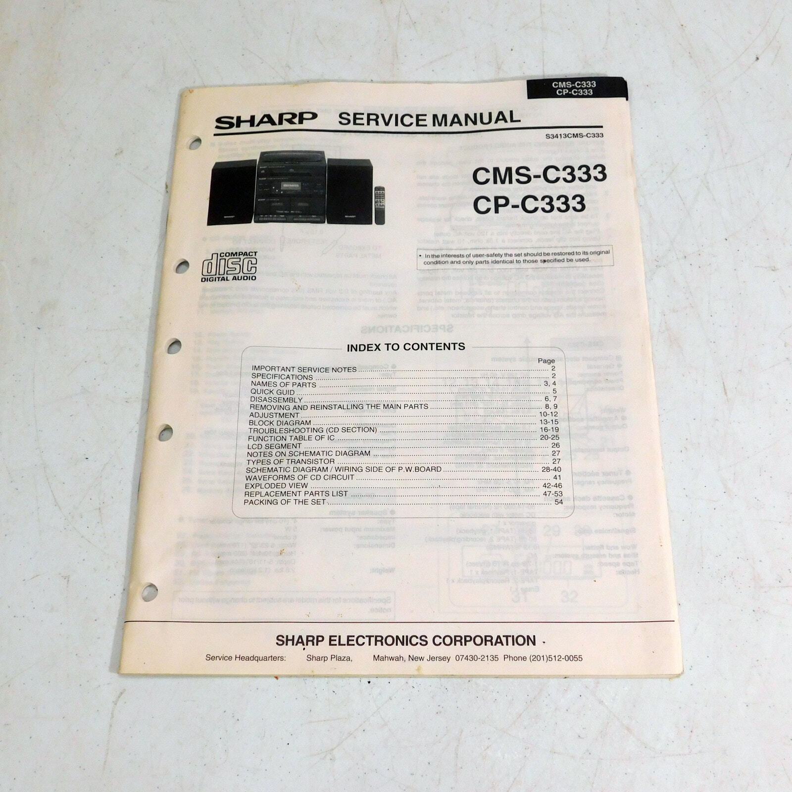 Tape Cd Service Manual Oem Vintage Diagrams
