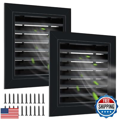 Gisafai 2 Pcs 12'' x 12'' Gable Vent Aluminum Alloy Wall Vents Shed Attic Vent 