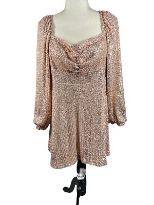 pink lily sequin dress NWT Pink Lily Sparkly Sequin Long Sleeve Dress