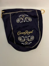 Crown Royal Purple Embroidered Rodeo Bag Drawstring Pouch Brand New / Back Plain