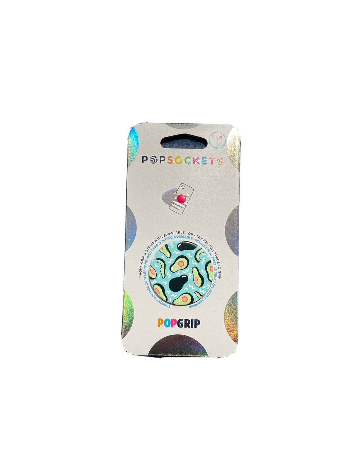 NEW PopSocket Avocado Party Blue Holder Grip PopSocket Swappable Top-image