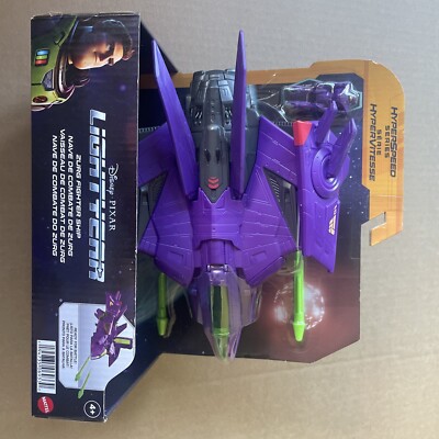 Disney Pixar Lightyear Hyperspeed Series ZURG FIGHTER SHIP with Zurg Figure  