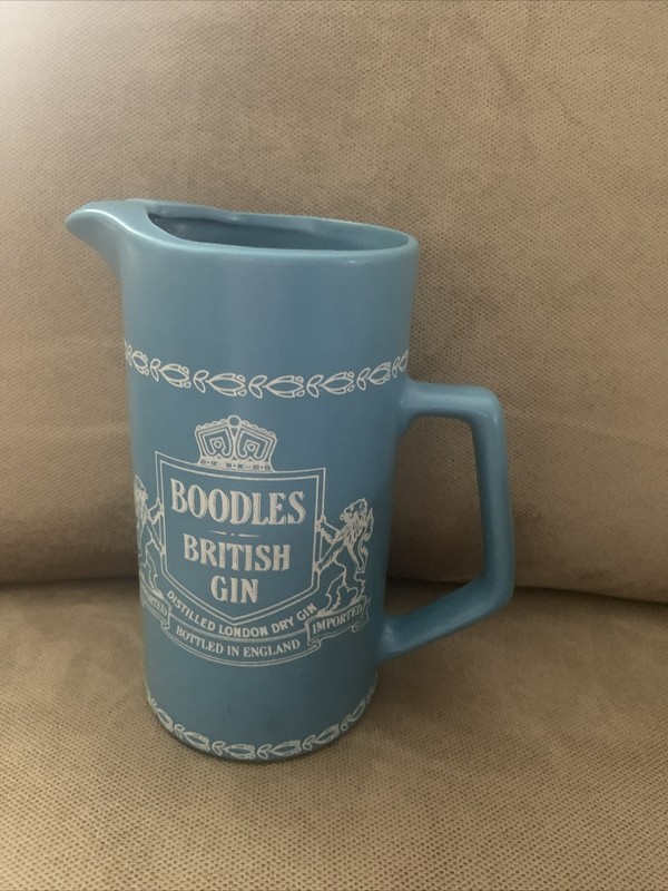 Vintage Boodles British Gin Whiskey Pitcher Pub Jug 