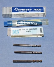 New Harvey Tool Garr and SGS 1/8 dia. end mills 3 pcs lot