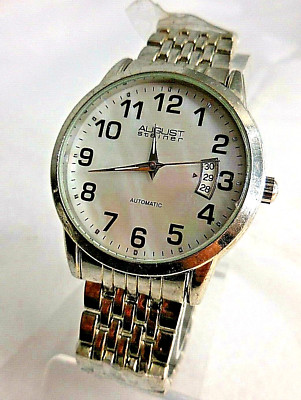 MONTRE VINTAGE AUGUST STEINER  AUTOMATIQUE NACRE,VUE A R,DATE,TBEG & FONCTIONS