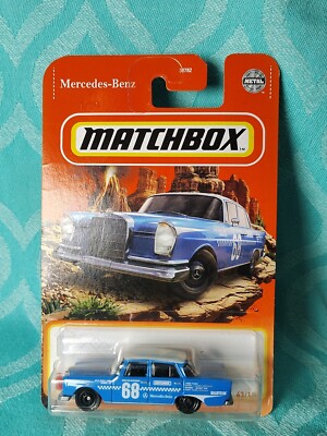 2021 Matchbox Blue and White 1962 Mercedes-Benz 220 SE #43 Matchbox Car 43/100