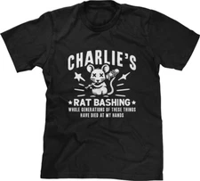 Charlie's Rat Bashing IASIP Always Sunny Joke Parody Satire Funny Humor Mens Tee