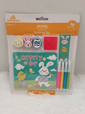 Way To Celebrate Easter Activity Set W/Stampers, Inkpad, Sticker Sheet & Markers