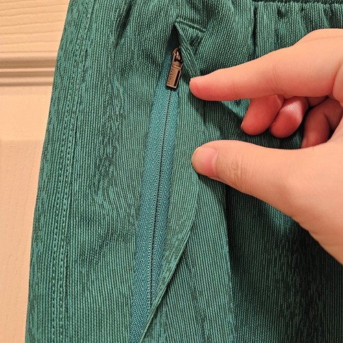 NWT Women’s Athleta Echo Wide-Leg Crop Pants Green Elastic Waist Size 0 - Picture 4 of 9