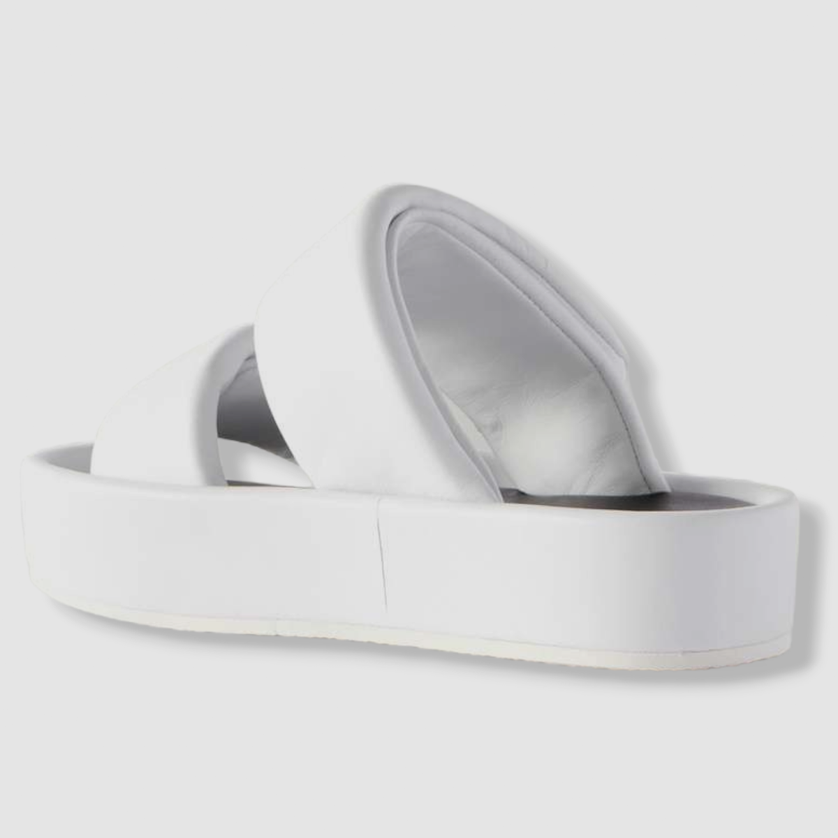 サンダル・ミュール DRIES VAN NOTEN Women Sandals WS2411197 White $740 Dries Van Noten Women's White Padded Leather Sandals
