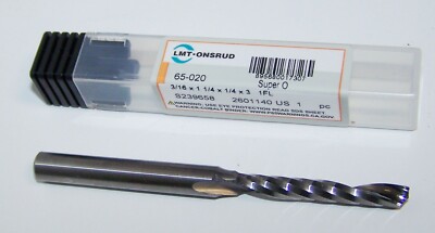 3/16'' (.1875'') CARBIDE SINGLE O FLUTE ROUTER ALUM./PLASTIC/WOOD ONSRUD 65-020