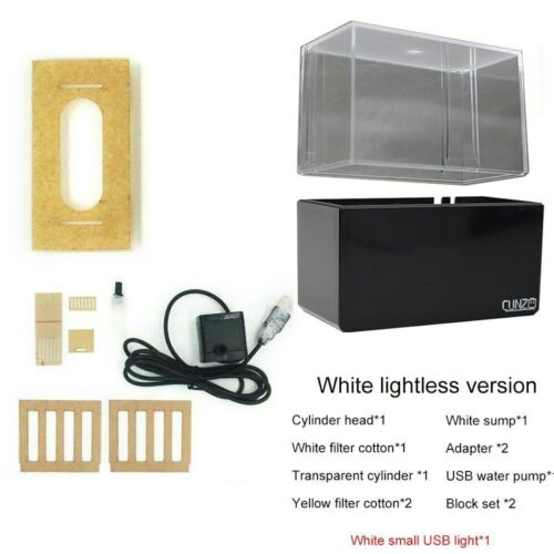 1L Mini Aquarium Komplett set Dekoration mit LED Beleuchtung Pumpe & Filter - Bild 12 von 24