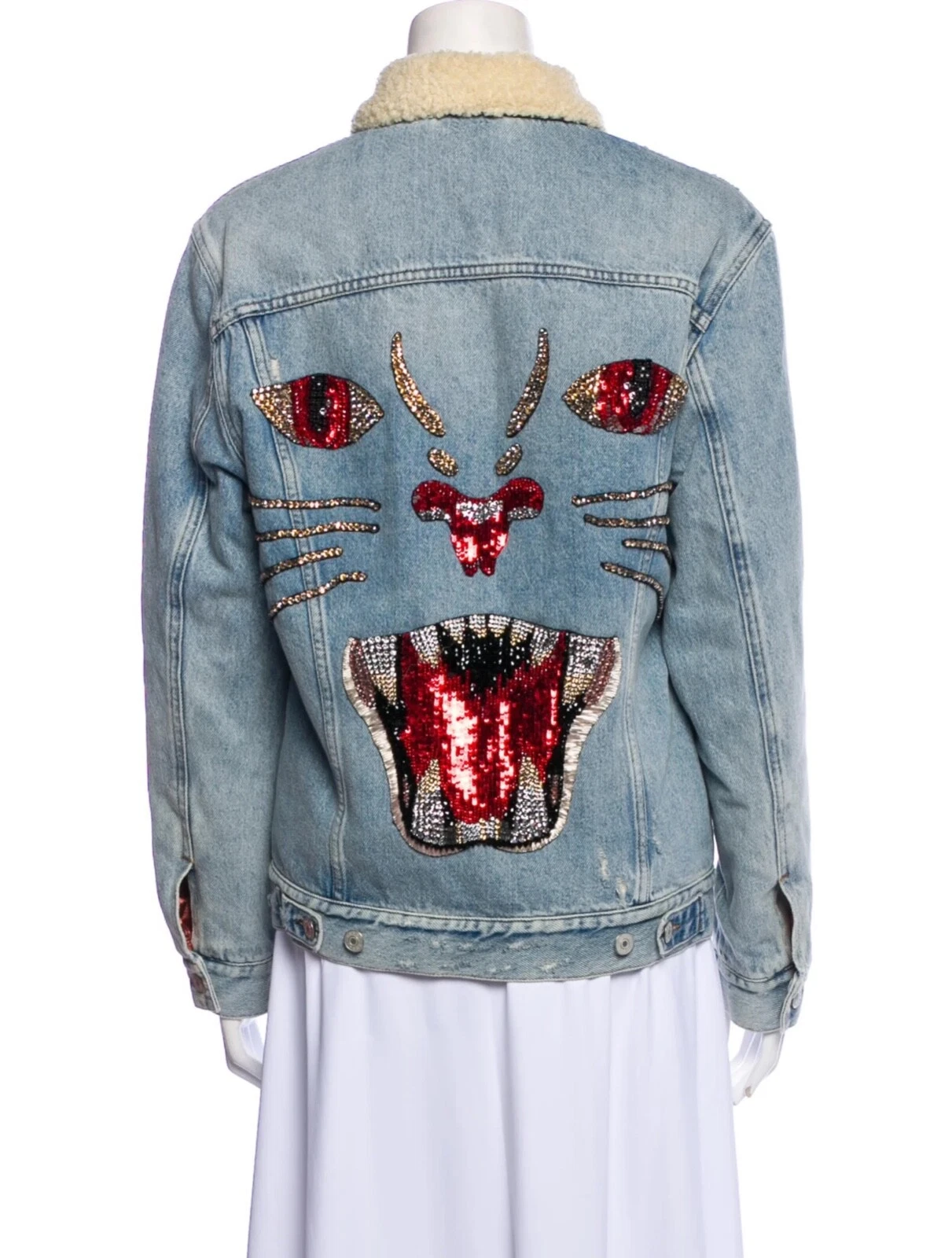 Giacca denim Gucci Giardino d'Inverno IT42 Vendita al dettaglio $4.500