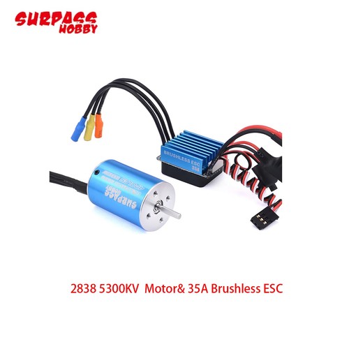 Surpass Hobby 2838 3200-6200KV Brushless Motor 35A ESC for 1/14 1/16 RC Car - Picture 38 of 40
