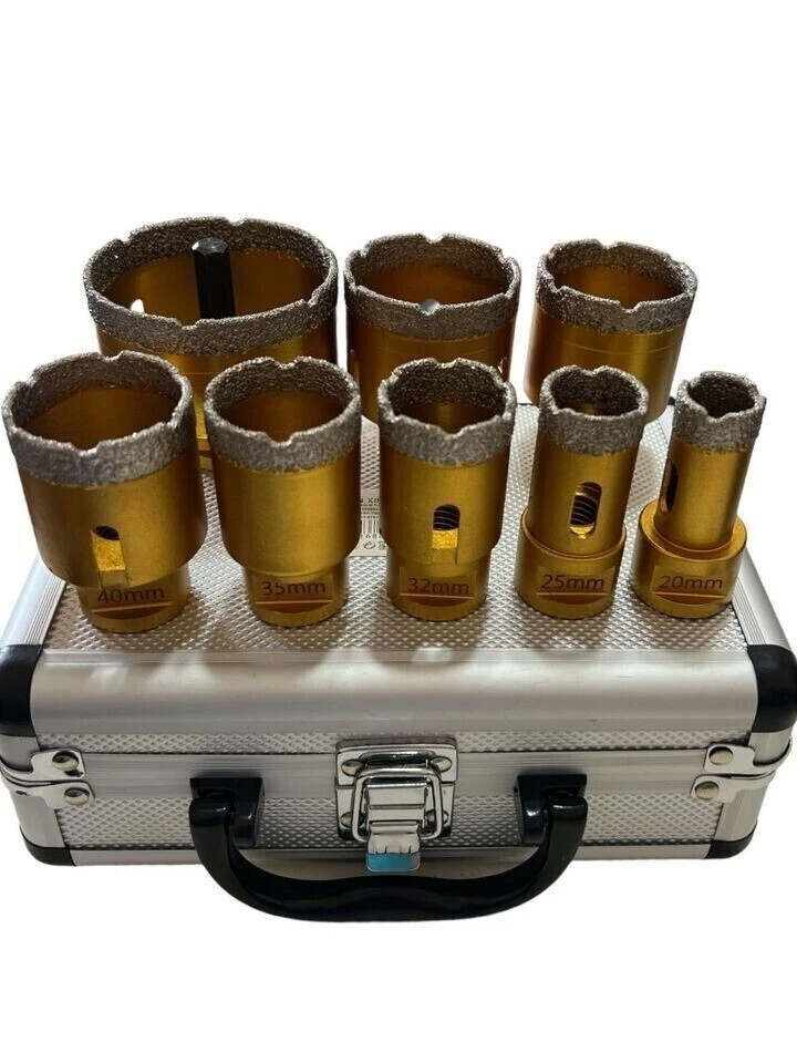 Kit Set Valigia Ad 8 Frese a Tazza Diamantate Per Smerigliatrice Da 20 a 68 MM - Immagine 3 di 3