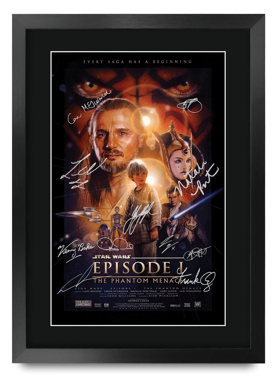 Star Wars A3 Framed Movie Film Poster Collection Signed Printed