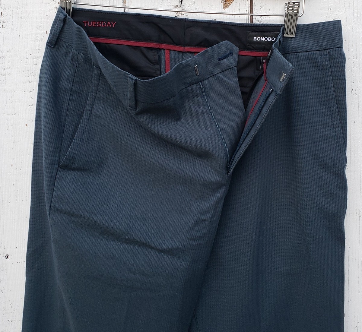 Bonobos Stretch Weekday Warrior Tuesday Navy Micro Dobby Pants 33
