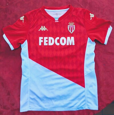 MAILLOT AS MONACO FEDCOM KAPPA SAISON 2019/2020 DOMICILE 12 ANS