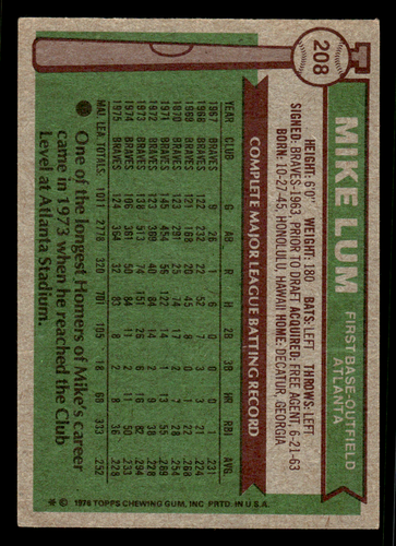 1976 Topps singles #'s 1-329 *Free Shipping* build your own lot - Picture 203 of 323