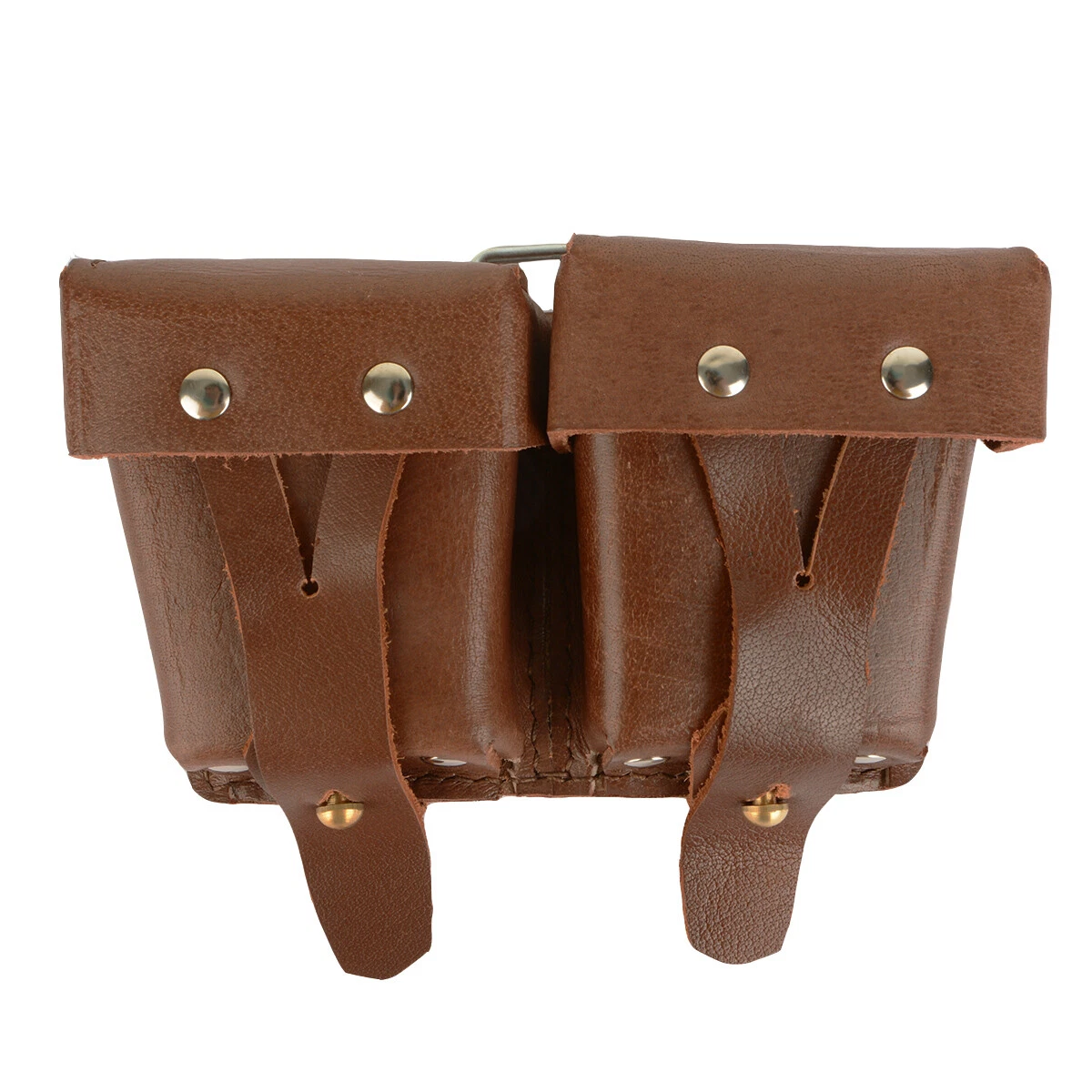 WW2 Russian Leather 1937 Mosin Nagant Ammo Pouch Dark Brown