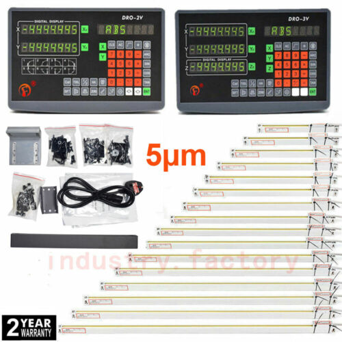 2/3/4/5 Axis Digital Readout Linear Scale TTL 5µm Position Sensor for Mill Lathe - Afbeelding 1 van 40