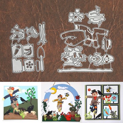 Scarecrow on the Farm Cutting & Embossing Dies   Crows Shovel Plants & More