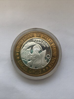 Limited Edition Ten Dollar Gaming Token Circus Casino .999 Silver