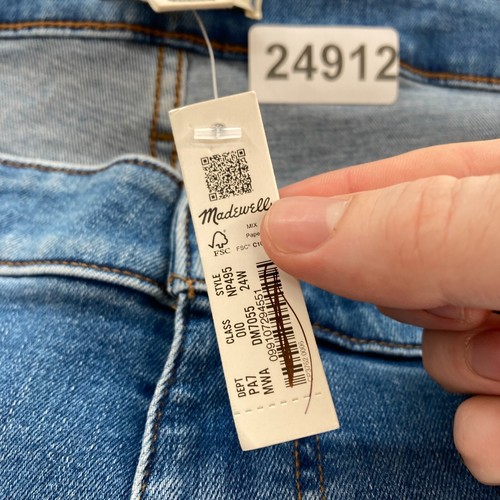 Madewell Kick Out Jeans Women's 24W Blue Stretch Denim Bootcut Full Length NWT - Picture 6 of 15