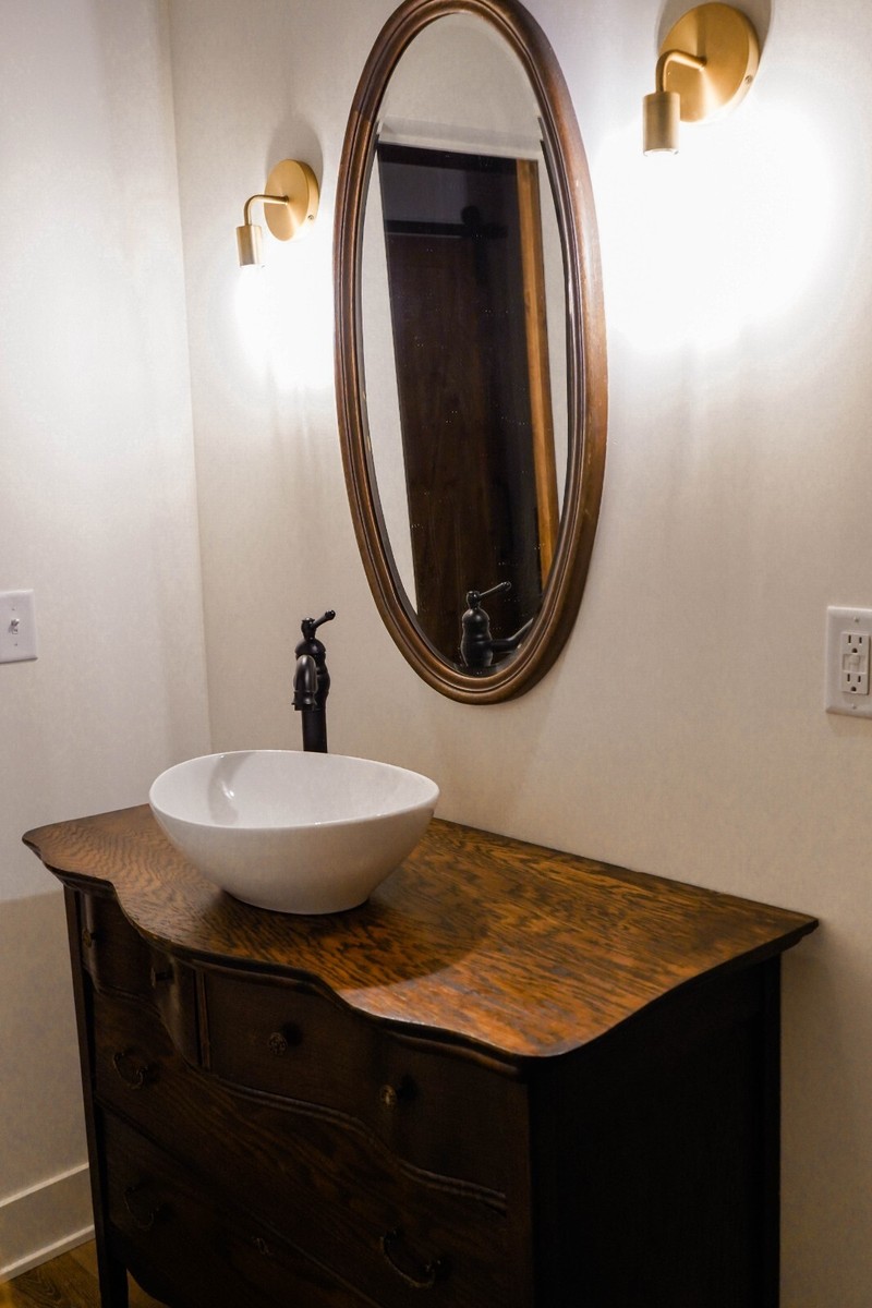 vintage dresser bathroom vanity How to transform a into a How to Turn a Dresser