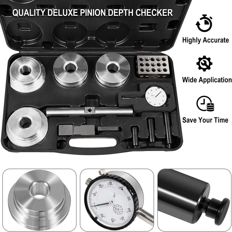 11001 Deluxe Pinion Depth Gauge Checker Tools For GM Ford Chrysler Dana ...